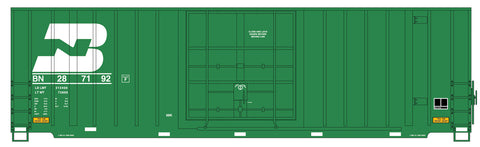 Gunderson 50ft High Cube Boxcars w/ Modern End - Single Door - Burlington Northern