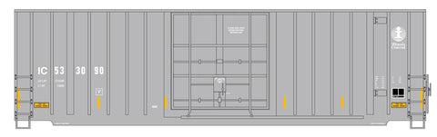 Gunderson 50ft High Cube Boxcars w/ Modern End - Single Door - Illinois Central