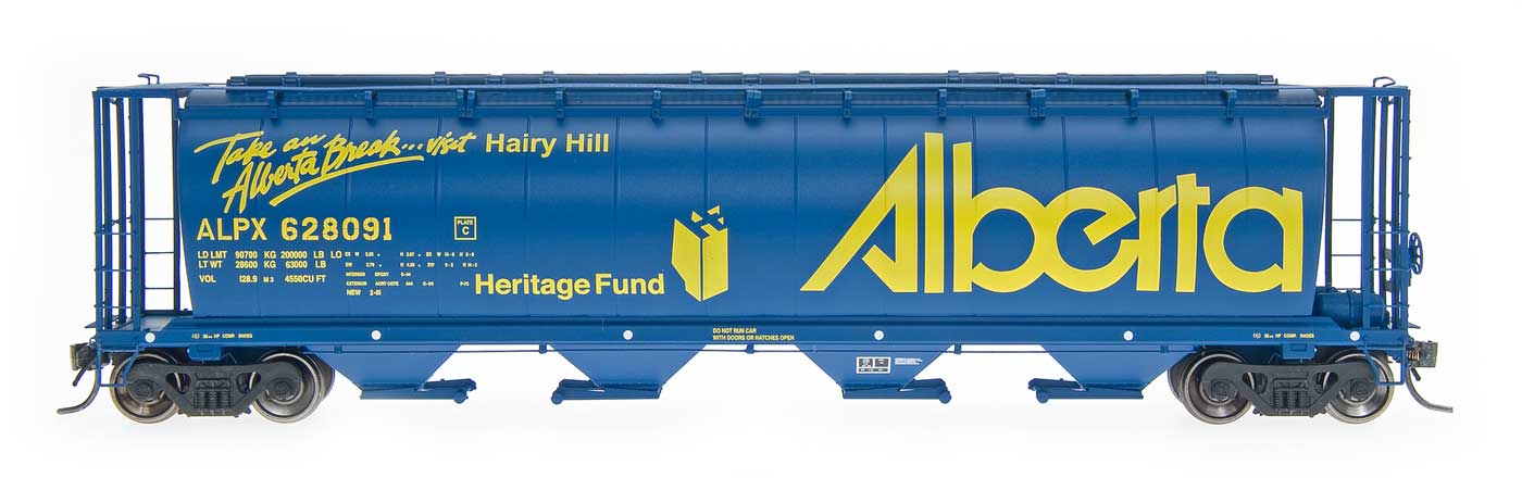 HO Cylindrical Covered Hopper - Trough Hatch - Alberta - ALPX