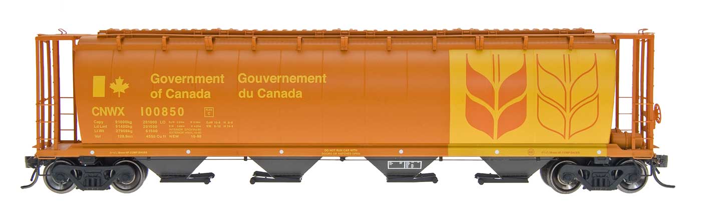 HO Cylindrical Covered Hopper - Trough Hatch - Canadian Wheat Board CNWX