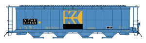 HO Cylindrical Covered Hopper - Trough Hatch - Santa Fe - Ex. Koppel