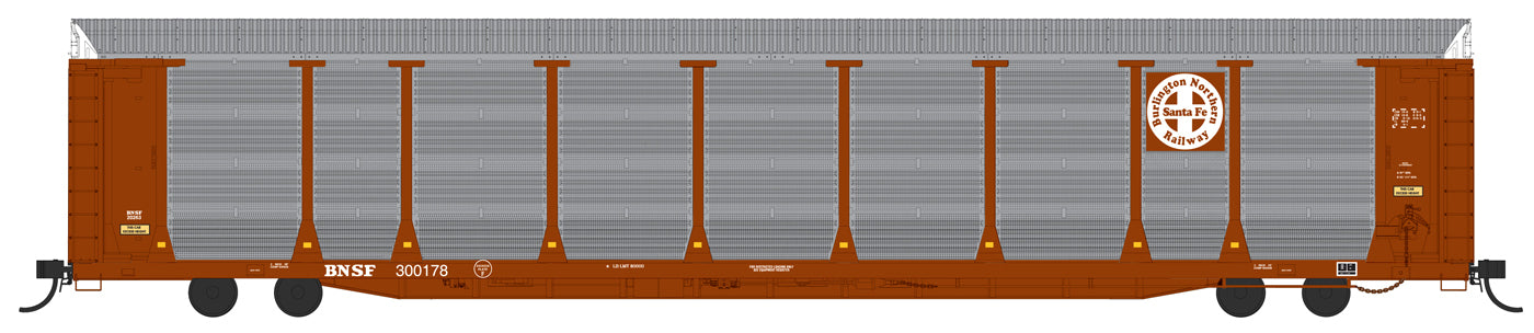 HO Scale Bi-Level Auto Rack - BNSF Brown