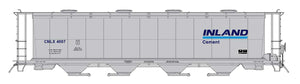HO Cylindrical Covered Hopper - Round Hatch - Inland Cement