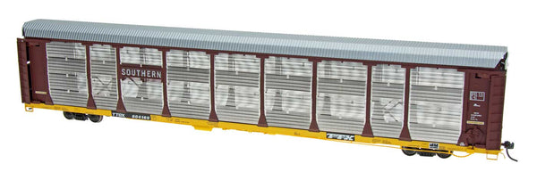 N Scale Bi-Level Auto Rack - Southern on TTGX Flat Car