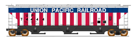 HO 4750 Cubic Foot Rib-Sided 3-Bay Hopper - Union Pacific Bicentennial