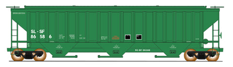 HO 4750 Cubic Foot Rib-Sided 3-Bay Hopper - Frisco-BN Green Paint