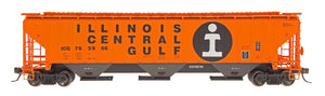 HO 4750 Cubic Foot Rib-Sided 3-Bay Hopper - Illinois Central Gulf