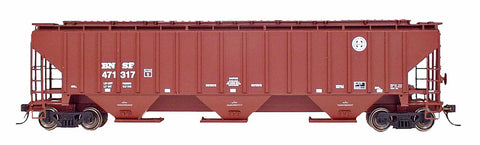 N 4750 Cubic Foot Rib-Sided 3-Bay Hopper - BNSF - Circle Cross Round Logo
