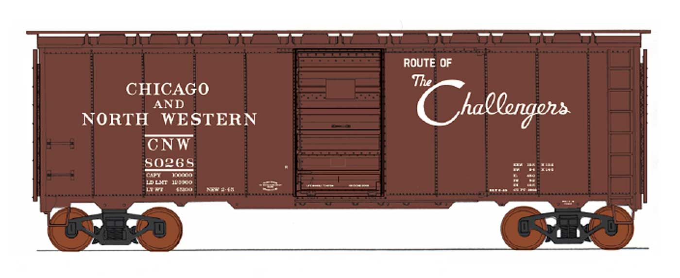 1397 AAR 40' 10'6" Boxcar - Chicago & North Western - Route of the Challengers
