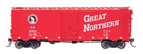 HO 12 Panel 40Ft. Boxcar - Great Northern - Vermillion Red