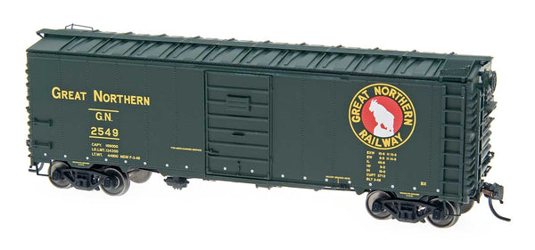 HO 12 Panel 40Ft. Boxcar - Great Northern - Express Pullman Green