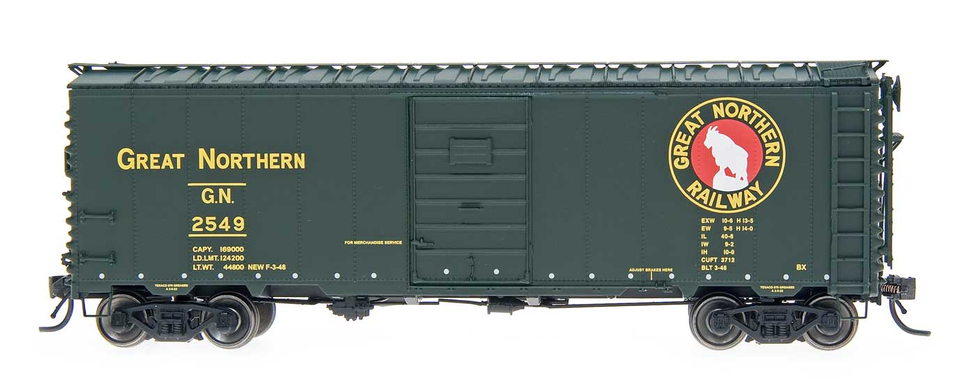HO 12 Panel 40Ft. Boxcar - Great Northern - Express Pullman Green