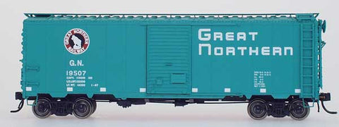 HO 12 Panel 40Ft. Boxcar - Great Northern - Empire Builder - Glacier Green