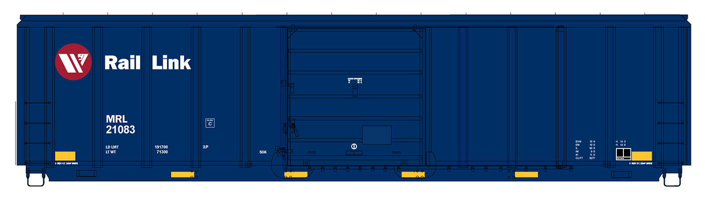 N 5277 Cu. Ft Boxcars - Montana Rail Link - Meatball