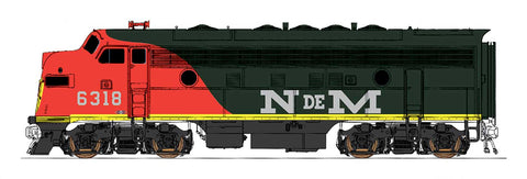 N EMD F7A Locomotive - National de Mexico