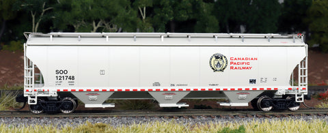 N Scale Trinity 5161 Cu Ft 3-Bay Covered Hopper - Canadian Pacific / SOO
