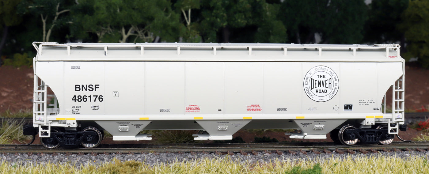 N Scale Trinity 5161 Cu Ft 3-Bay Covered Hopper - BNSF Heritage - Fort Worth & Denver