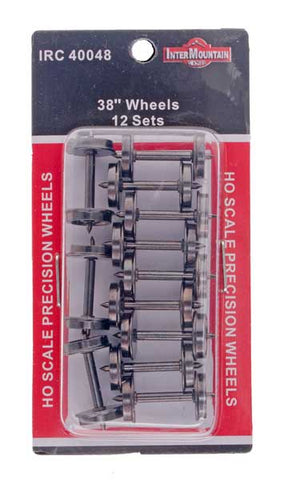 HO 38" Wheels - 12 Axles per pack