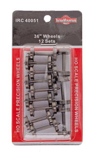 HO 36" Wheels - 12 Axles per pack