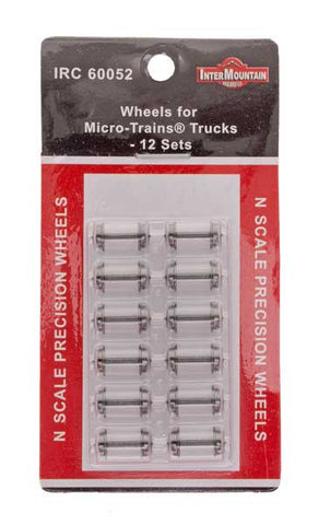 N Scale Wheels for Micro-Trains Trucks - 12 Axles per pack